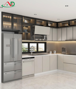 Tủ Bếp Cánh Kính