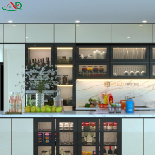 Tủ Bếp Cánh Kính